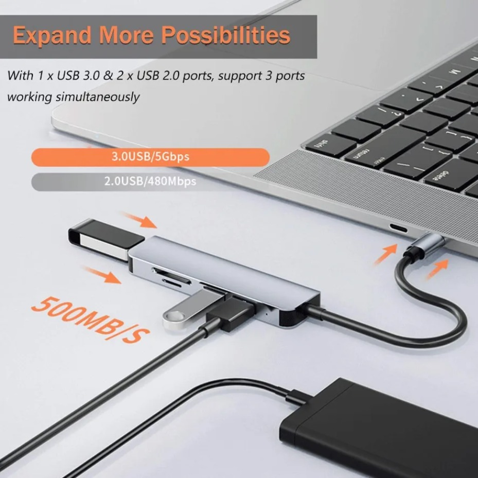 5/7/8-портовый USB-C хаб с 3.0 – обзор и цена Office Xp